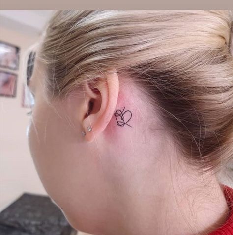 Behind The Ear Tattoo Ideas Semicolon, Butterfly Recovery Tattoo, Mental Health Tatoos Design Healing, Semi Colon Behind Ear Tattoo, Deep Meaning Tattoos For Women, Mental Health Tatoos Design Simple, Tattoos Ocd, Semi-colon Tattoo Behind The Ear, Health Tattoo Symbol