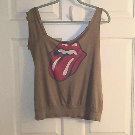 Urban Outfitters Nwot! Cut(Purchased This Way From Urban Outfitters)Neckline & Sleeves T-Shirt With(Rolling Stones)Tongue And Lip Logo. I Bought This Top Several Years Ago At Urban Outfitters But I Have Never Worn It!!! ***Final Discount*** The Tag Says Size Large But I Would Say It Fits A Size Small Or Medium Best. Lip Logo, Urban Outfitters Top, Urban Outfitters Tops, Rolling Stones, Pink Grey, Nike Shoes, Urban Outfitters, Womens Tops, Tops & Tees