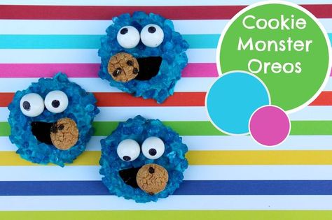 Monster Oreos, Oreo Recipes, Great Desserts, Living Ideas, Bake Sale, Pinterest Recipes, Purim, Cookie Monster, Gift Guides