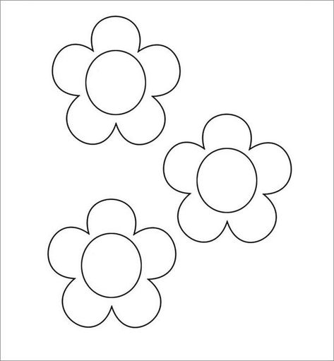 Flower Template Printable, Flower Templates Printable Free, Paper Flower Printable Templates, Mothers Day Flower Pot, Hand Print Flowers, Free Paper Flower Templates, Felt Flower Template, Flower Stencil Patterns, Giant Paper Flowers Template