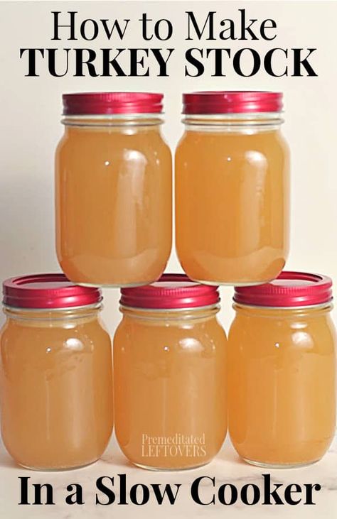 Bone Broth Recipe Crockpot, Turkey Bone Broth Recipe, Recipes Using Turkey, Bone Broth Soup Recipes, Turkey Stock Recipe, Making Bone Broth, Chicken Stock Recipe, Turkey Leftovers, Slow Cooker Turkey Breast