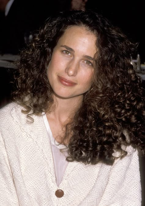 Andie MacDowell Andie Macdowell Style, Andie Mcdowell, Andie Macdowell, Hair Icon, The Beauty Department, Wild Hair, Foto Art, Long Curly Hair, Curly Girl