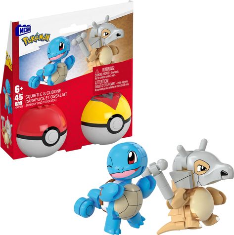 PRICES MAY VARY. Poke Ball set with 2 buildable Pokemon and 2 Poke Balls Features buildable Squirtle and Cubone Pieces combine with all Pokemon building sets by MEGA and are compatible with other name brands Ideal for ages 7 and up, these building toys help develop creativity and problem-solving skills Officially licensed by The Pokemon Company International Mega Pokemon, Disney Dragon, Trick Or Treat Studios, Construction Toys, All Pokemon, Toy Sets, Imaginative Play, Building Toys, Toy Store