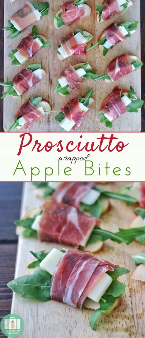 Prosciutto Wrapped Apple Bites » The Nutrition Adventure Apple Bites, Tapas Party, Prosciutto Wrapped, Apple Bite, Appetizer Bites, Dinner Appetizers, Holiday Appetizers, Snacks Für Party, Healthy Appetizers