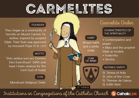 Carmelite Saints, Catholic Orders, Catholic Kids, Religious Education, Catholic Quotes, Catholic Prayers, Roman Catholic, Catholic Faith, Catholic Church