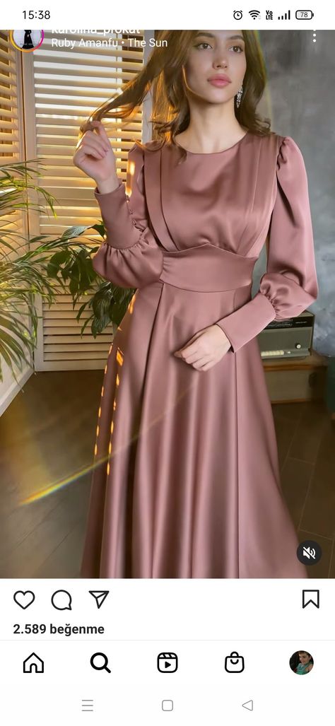 "Draped in Beauty: Long Sleeve Maxi Dresses for Women" Long Dress Satin Hijab, Bridesmade Hijab, Inspirasi Dress Hijab, Long Dress Hijab Bridesmaid, Satin Long Dress Bridesmaid Hijab, Model Gamis Satin, Simple Satin Dress Hijab, Dress Satin Hijab Simple, Dress Bridesmaid Hijab Simple