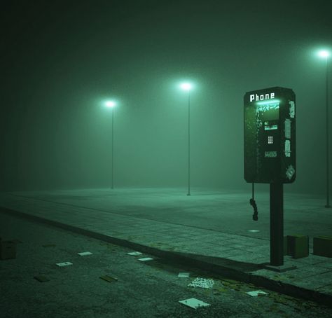 Gif Terror, Dreamcore Aesthetic, Dark Green Aesthetic, Dreamcore Weirdcore, Strange Places, Street Lights, Weird Dreams, The Fog, Cinematic Photography