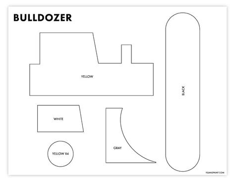 How to make a construction paper bulldozer craft - Pjs and Paint Bulldozer Craft Preschool, Construction Toddler Crafts, Construction Preschool Crafts, Construction Crafts For Kids, Bulldozer Craft, Construction Crafts For Toddlers, Construction Art Preschool, Construction Crafts Preschool, Construction Activities For Preschoolers