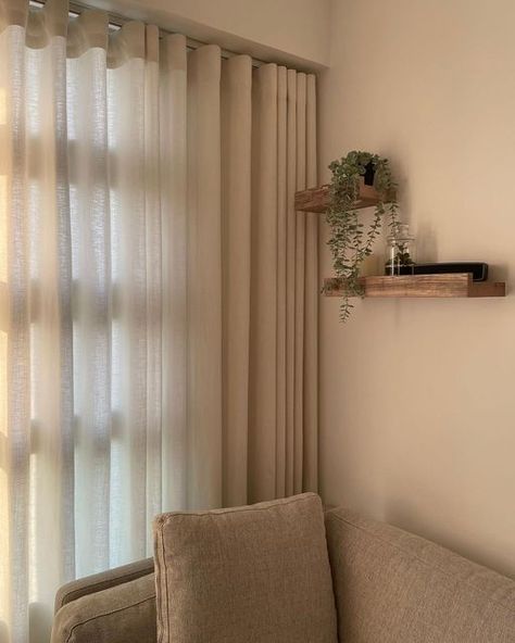 Venetian Blinds With Curtains, Korean Blinds, Ripple Fold Curtains, Blinds With Curtains, Curtains Roller, Ripplefold Curtains, Ikea Blinds, Modern Blinds, Blinds Curtains