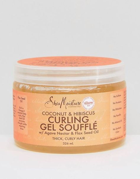 Shea Moisture Coconut and Hibiscus Curling Gel Souffle Curl Gel, Curl Products, Coconut Hibiscus, Cosmetic Inspiration, Grease Hairstyles, Curly Hair Products, Moisture Hair, Shea Moisture, Hair Curls