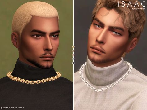 Sims 4 Cc Black Male Chains, Sims 4 Male Necklace, Male Necklace, Sims 4 Male, Sims 4 Game Mods, Los Sims, Best Sims, Best Mods, Sims Community