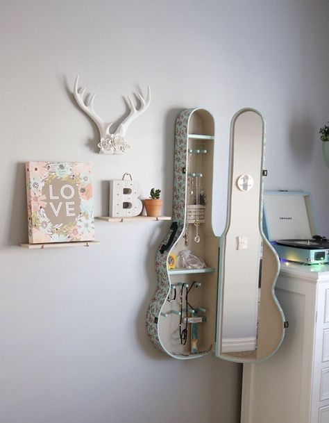 Modern Teen Bedroom, Modern Teen Bedrooms, Teen Bedroom Makeover, Teen Girl Bedroom Ideas, Girl Bedroom Ideas, Teen Girl Bedroom, Guitar Case, Dream Room Inspiration