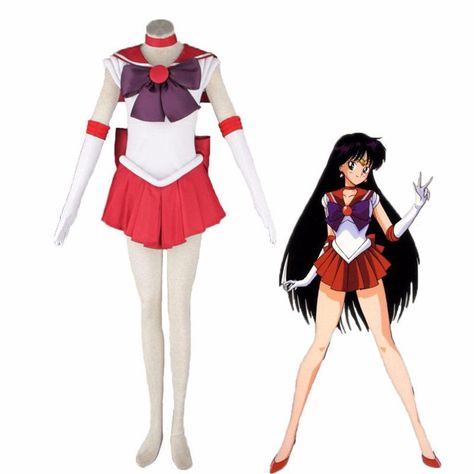 Sailor Mars Cosplay, Orange Jumpsuit, Sailor Moon Cosplay, Made Dress, Dressup Party, Sailor Mars, Dress Gloves, Anime Costumes, Manga Cosplay