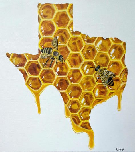 Honeycombs Drawings, Honeycomb Art, Bee Drawing, Bee Painting, Bee Illustration, Anime Pins, Spaceship Art, Bee Art, Color Pencil Art