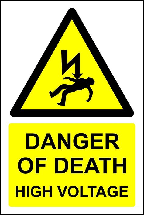 PRICES MAY VARY. Danger of death High Voltage safety sign 1.2mm Rigid plastic 300mm x 200mm Digitally printed and laminated for extra durability Drill and screw in position or use double sided tape to mount onto suitable surface. Danger of death High Voltage safety sign - 1.2mm Rigid plastic 300mm x 200mm. Signage Directory, Information Signage, Directory Signs, Building Signage, Car Parks, Electrical Safety, Safety Equipment, Property Development, High Voltage