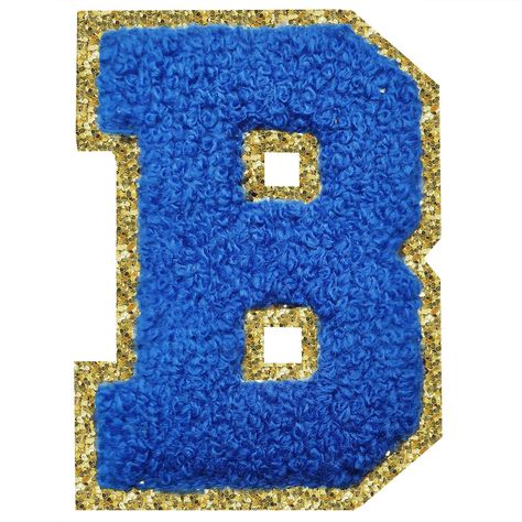 PRICES MAY VARY. 【Personalized Decorations】 Dark Blue embroidered glitter iron on letter patchs make your clothing look more individual and attractive in daily life, used on varsity team clothing can make you or your team the most unique. 【Save Money】These iron on gold glitters chenille letters patches can be used for knee holes or ripped denim jackets,which can help you repair your favorite clothes to avoid being thrown away. 【Widely Application and Easy to Use】The gold glitters chenille iron o Jackets Varsity, Varsity Letters, Team Costumes, Letter Patches, Iron On Letters, Varsity Letter, Glitter Letters, Sewing Embellishments, Clothing Patches