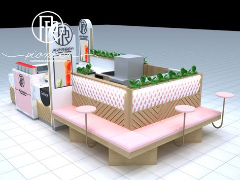 Source Shopping Mall Retail Kiosk Design Bubble Tea Bubble Tea Counter Waffle Kiosk on m.alibaba.com Waffle Kiosk Design, Food Kiosk Design Mall, Tea Kiosk Ideas, Boba Tea Kiosk Design, Mall Kiosk Ideas Retail, Bubble Tea Kiosk, Mall Kiosk Design, Tea Counter, Retail Kiosk