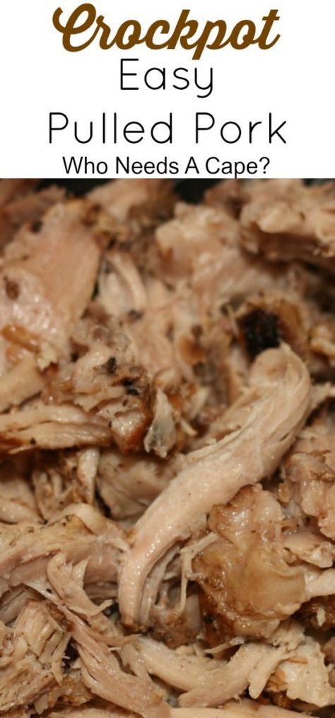 Shredded Pork Crockpot, Shredded Pork Recipes, Crock Pot Pulled Pork Recipe, Easy Pulled Pork, Pork Crockpot Recipes, Party Food For A Crowd, Crockpot Pulled Pork, Diy Easy Recipes, Best New Recipes