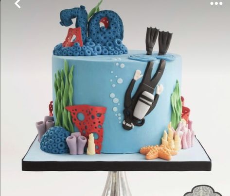 Scuba Cake, Old Friends, Social Network, Pastel, Cake