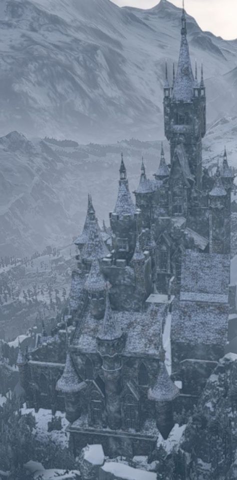 Gothic Castle Aesthetic, Dungeons And Dragons Rules, Dark Castle, Fantasy Writer, Castle Aesthetic, Ice Castles, Baroque Architecture, Fantasy Castle, Fantasy Setting