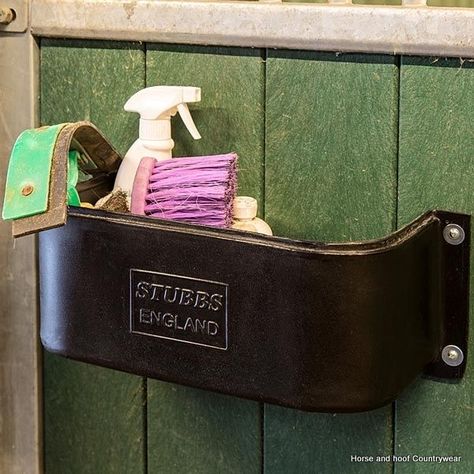 Stubbs Stable Tidy The must-have tidy for outside your stable Keep all your brushes scrapers hoof oil bandages plaiting kit phone etc safely off the Tack Room Organization, Horse Tack Rooms, Hay Storage, Horse Brushes, Timber Frame Building, Brush Storage, Tack Room, Horse Stables, Small Farm