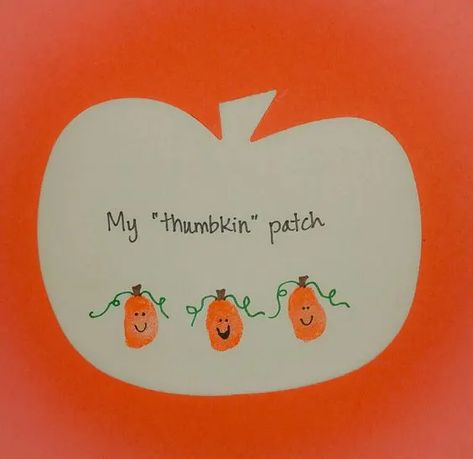 Thumbkin Patch, Easy Diy Thanksgiving Crafts, Diy Thanksgiving Crafts, Easy Diy Thanksgiving, October Crafts, Fall Arts And Crafts, Halloween Arts And Crafts, Halloween Preschool, Thanksgiving Crafts For Kids