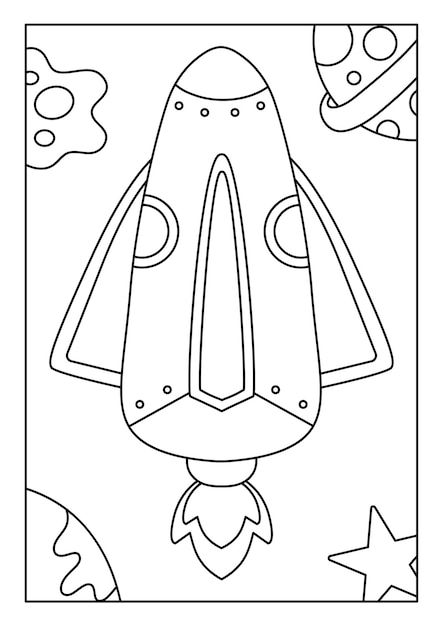 Coloring page activity for kids printabl... | Premium Vector #Freepik #vector Rocket Coloring Sheet, Memorial Day Coloring Pages, Space Doodles, Astronaut Cartoon, Kid Coloring Page, Astrological Symbols, Cute Alien, Unicorn Kids, Cat Kids