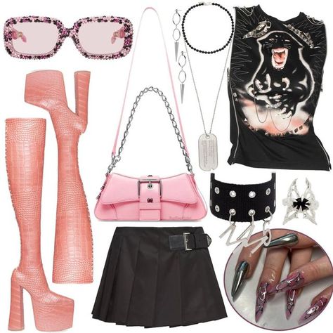 Riot Grrrl Fashion, Fashion 2000s, Stylist Outfit, Virtual Stylist, Virtual Fashion, Kpop Outfits, 2000s Fashion, Stage Outfits, Moda Fashion