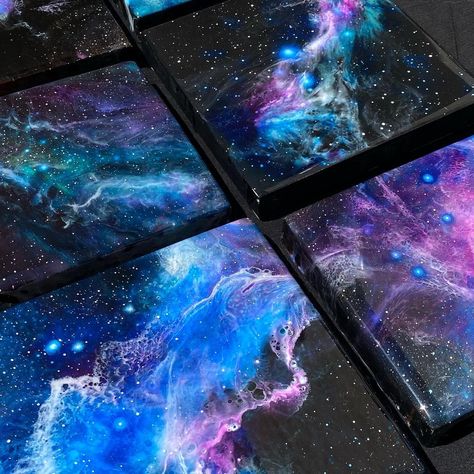 Galaxy Resin Art, Galactic Aesthetic, Galaxie Art, Oracle Art, Canvas Painting Projects, Space Painting, Galaxy Painting, Acrylic Painting Tutorials, Diy Resin Art