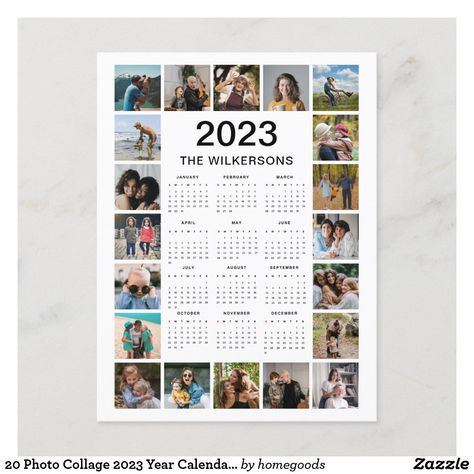 Photo Collage Ideas, Wedding Photo Collage, Poster Calendar, Meaningful Artwork, 2023 Year, Photo Collage Design, Year Calendar, Family Calendar, 2023 Calendar