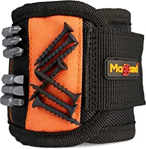 MagBand Magnetic Wristband For Holding Screws, Nails and Drilling Bits - 10 Strong Magnets - Men & Women's Tool Bracelet - Gift Ideas for Dad, Husband, Handyman or Handy Woman - - Amazon.com Gift Items For Men, Gifts For Carpenters, Magnetic Wristband, Diy Magnets, Diy Gifts For Men, Thoughtful Gifts For Him, Diy Gifts For Him, Relationship Gifts, Unique Gifts For Men