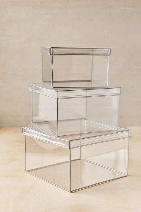 Urban Outfitters Looker Storage Box  Much cheaper than Container Store!  #amazingorganizationalbuy Penyimpanan Makeup, Urban Outfitters Home, Desain Pantry, Acrylic Storage, Small Bathroom Storage, George Nelson, Bedroom Storage, Closet Organization, New Room