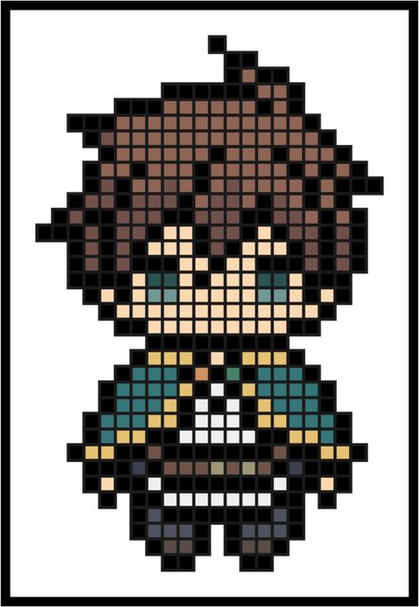 Anime Pixel Art Minecraft, Anime Pixel, 8 Bit Art, Pixel Beads, Pixel Art Grid, Minecraft Pixel Art, Anime Pixel Art, Pixel Pattern, Pixel Art Pattern