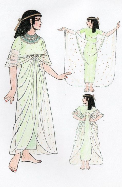 Ancient Egypt Fashion Illustration, Ancient Egyptian Fashion Women, Ancient Egyptian Clothing Woman, Ancient Egypt Outfits, Egypt Traditional Clothing, Ancient Egypt Clothes, Traditional Egyptian Dress, Ancient Egypt Dress, Egyptian Clothing Women