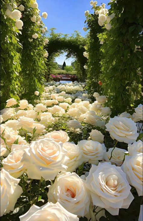 Beauty And The Beast Flower, White Roses Wallpaper, Wallpapers Rosa, Luxury Flower Arrangement, Modern Garden Landscaping, Beautiful Gardens Landscape, Pretty Flowers Pictures, Bonnie Clyde, Nothing But Flowers