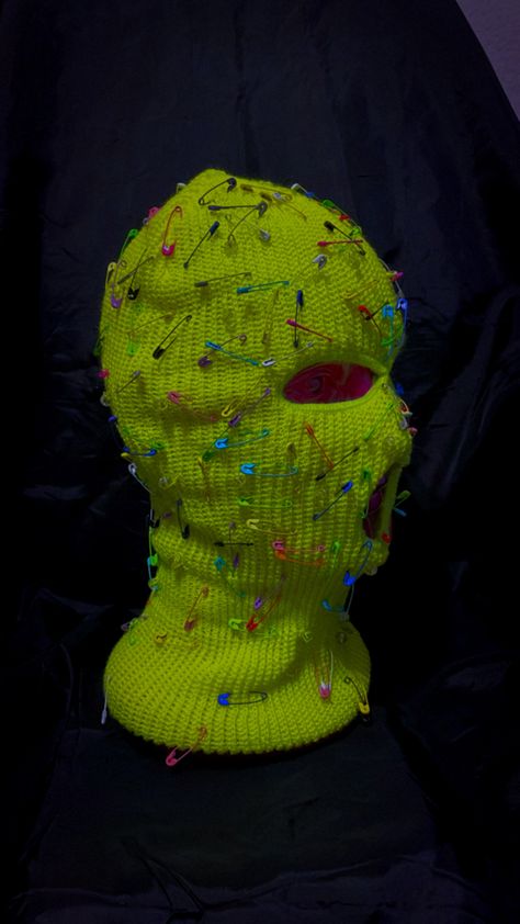 Fetish mask Balaclava Aesthetic, Balaclava Mask, The Mask Costume, Rave Mask, Rave Fits, Crochet Mask, Mask Costume, Pride Outfit, Hat Ideas