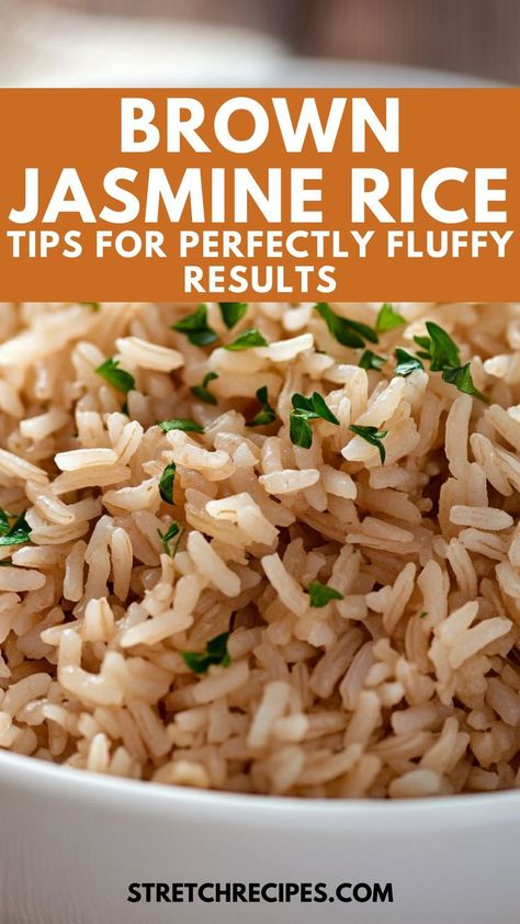 Cooking brown jasmine rice doesn’t have to be a mystery! In my blog post, I break down the differences between regular brown rice and brown jasmine rice and provide simple methods to cook it perfectly, whether on the stove, in the microwave, or using an Instant Pot. Save this guide and click through for foolproof guide! How To Cook Brown Basmati Rice, Brown Rice Stovetop, Recipes For Brown Rice, How To Cook Brown Rice On The Stove, Jasmine Brown Rice Recipes, Jasmine Rice Stovetop, How To Cook Brown Rice, Healthy Brown Rice Recipes, Brown Rice Recipes Easy