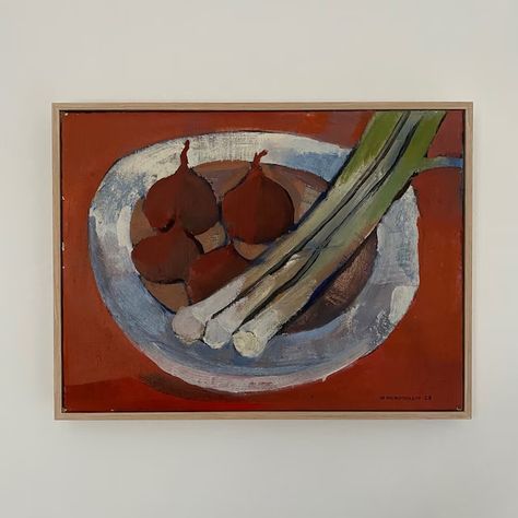 Building154 - Etsy Scandinavian Art, Art Academy, Mid Century Art, Still Life Painting, Leeks, Art Reference Photos, Art Gallery Wall, Art Modern, A Bowl