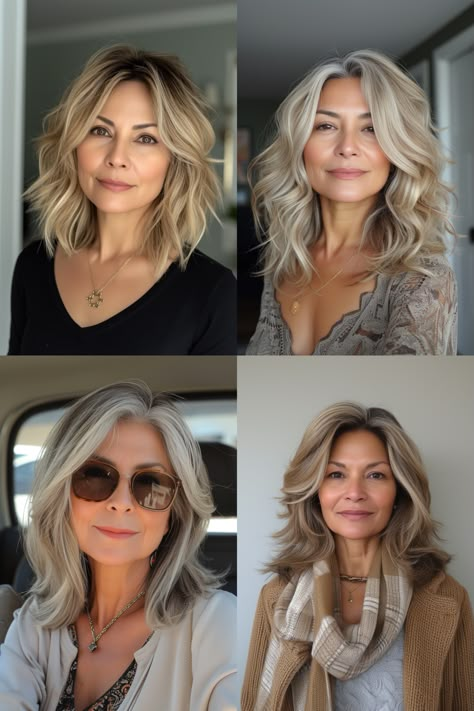 11 Modern Layered Bob Haircuts for Women Over 50s Arctic Blonde, Long Choppy Bob, Natural Strawberry Blonde, Modern Layered Bob, Layered Bob Haircuts For Women, Lob Haircut With Bangs, Short Haircut Ideas, Medium Hair Styles For Women, Long Bobs