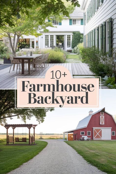 10 Farmhouse Backyard Ideas to Make You Say Wow

Explore amazing farmhouse backyard ideas that will leave you in awe. Picture cozy fire pits charming gardens rustic furniture and inviting porches. These ideas will turn your outdoor space into a dream retreat filled with warmth and style. Perfect for family gatherings or peaceful evenings under the stars! https://fabricerie.com/farmhouse-backyard Farm Outdoor Sitting Area, Farm Curb Appeal Landscaping, Old Farmhouse Porch Ideas, Farmhouse Back Patio Ideas, Country Landscaping Ideas Farmhouse, Country Patio Farmhouse Style, Farm Gardens Country, Farm Yard Ideas, Country Backyard Ideas