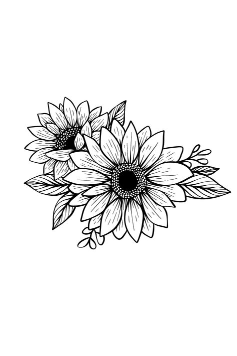 Sunflower Tattoo Sketch, Sunflower Tattoo Design Drawings, Pain Is Beauty, Up Tattoo, Thigh Tattoos Women, Thigh Tattoos, Sunflower Tattoo Design, Tattoo Sketch, Sunflower Tattoo