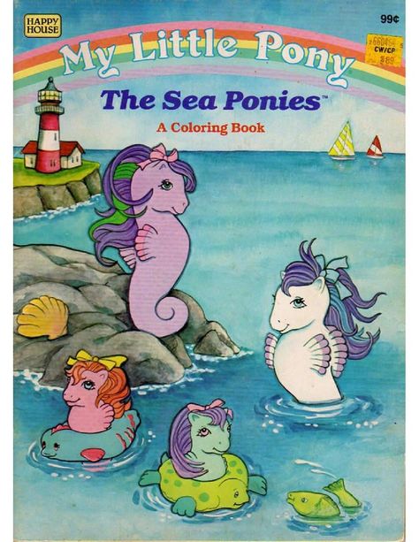 Sea Ponies, Original My Little Pony, Vintage Coloring Books, Vintage My Little Pony, 80s Nostalgia, 80s Cartoons, 90s Childhood, Childhood Toys, Retro Toys