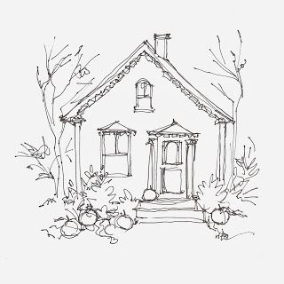 Cottage Drawing, Walking Photo, Carte Halloween, Architecture Drawing Art, Halloween Card, Pencil Art Drawings, Sketchbook Inspiration, Urban Sketching, Scrap Paper