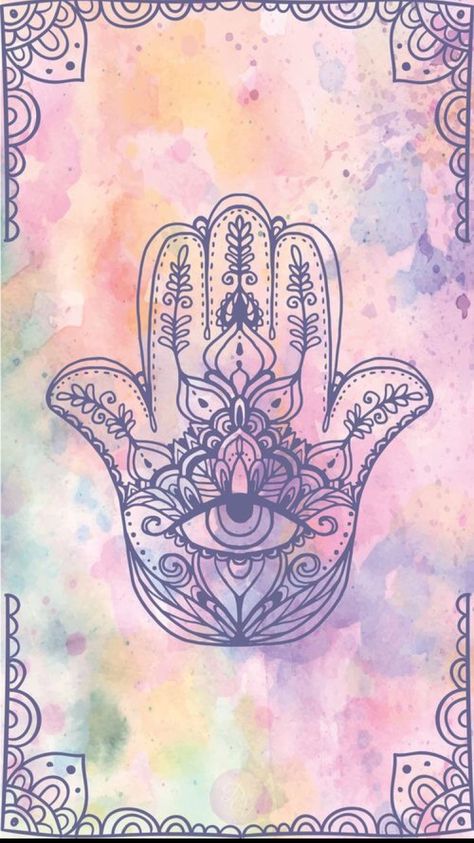 Hamsa Art, Arte Yoga, Hamsa Tattoo, Spiritual Wallpaper, Mandala Wallpaper, Witchy Wallpaper, Hippie Wallpaper, Hand Of Fatima, Hippie Art