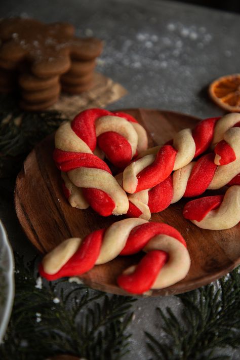 Grandma’s Candy Cane Cookies: Whimsical Christmas Cookie Recipe — Under A Tin Roof Christmas Cookies Traditional, English Christmas Dinner, Candy Cane Cookies Recipe, Vintage Christmas Cookies, Candy Cane Sugar Cookies, Little Women Christmas, Candy Cane Cookie Recipe, Candy Cane Cookie, Cooking Hearth