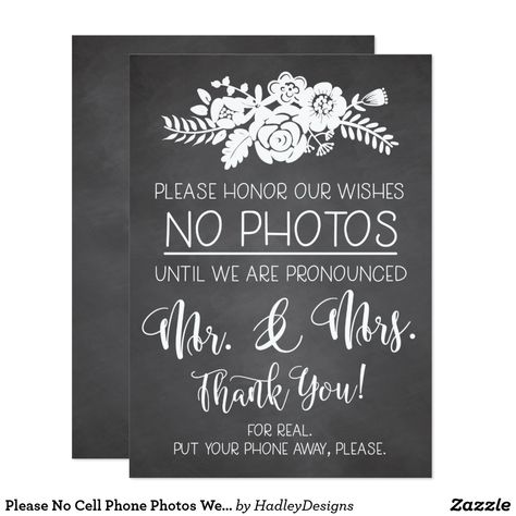 Please No Cell Phone Photos Wedding Ceremony Sign Invitation Wedding Ceremony Sign, Ceremony Sign, Wedding Ceremony Signs, Wedding Sparklers, Ceremony Signs, Chalkboard Wedding, Wedding Checklist, Wedding Table Centerpieces, Wedding Guide