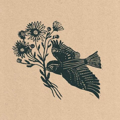 Linocut Illustration, Traditional Tattoo Designs, Funky Tattoos, Right To Choose, Jewelry Tattoo, Dream Tattoos, American Traditional Tattoo, Birds Tattoo, Simplistic Tattoos