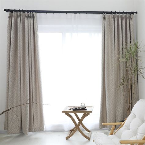 Blackout Curtain Modern Simple Style Curtain Living Room Office Curtain Wavy Pattern Curtain Office Curtains, Curtain Living Room, Curtain Modern, Living Room Curtains, Wavy Pattern, Cool Curtains, Room Curtains, Trendy Living Rooms, Simple Living Room