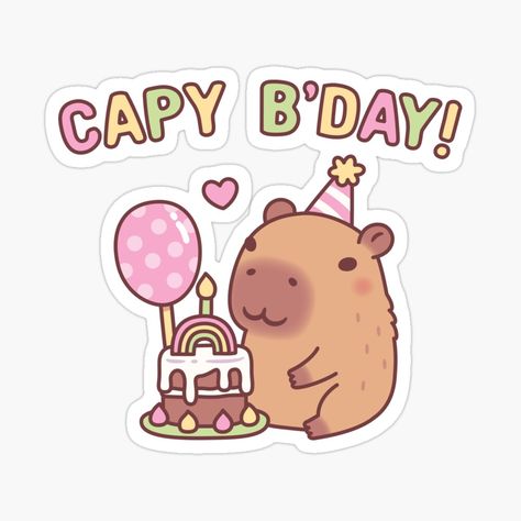 "Cute Capybara Rainbow Birthday Cake Capy Bday" Poster for Sale by rustydoodle | Redbubble Capybara Template, Capybara Cake, Bday Poster, Capybara Birthday, Cake With Frosting, Capybara Cute, Chanel Birthday, Polka Dot Balloons, Chocolate Birthday Cake