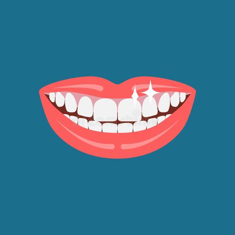 Braces Illustration, Teeth Graphic, Human Smile, Smile Illustration, Teeth Illustration, Teeth Aesthetic, Tooth Cartoon, Smile Icon, Beautiful Teeth